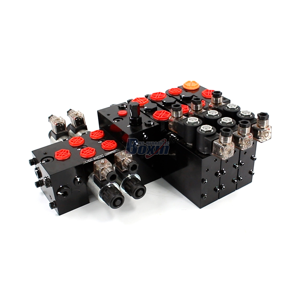 DCV100E and DCV58 Electro hydraulic and  Solenoid 6 Spool Sectional Directional Valve image